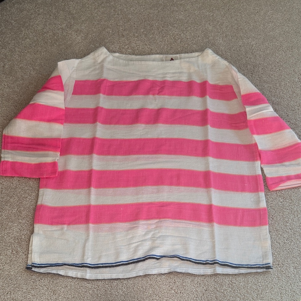 Lemlem Pink and white Striped Top